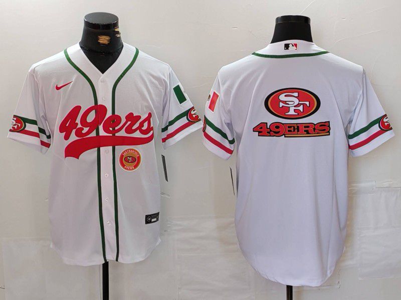 Men San Francisco 49ers Blank White Joint Name 2024 Nike Limited NFL Jersey style 7033